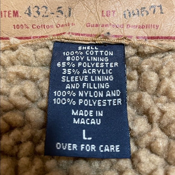 Vintage Abercrombie & Fitch Men’s Sherpa Lined Trucker Denim Jean Jacket Large - Picture 8 of 10